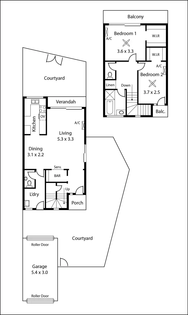 Floorplan of Homely townhouse listing, 12/83 Lochside Drive, West Lakes SA 5021