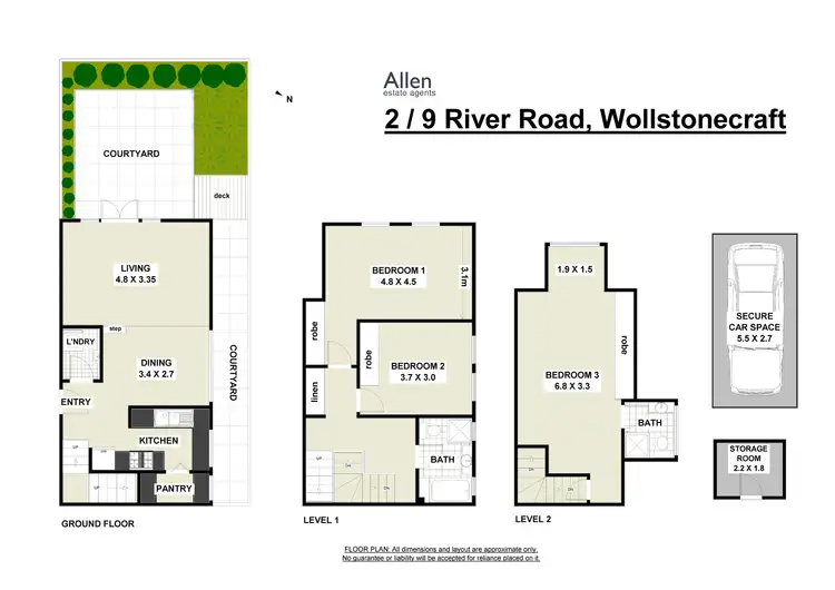 Floorplan of Homely apartment listing, 2/9 River Road, Wollstonecraft NSW 2065