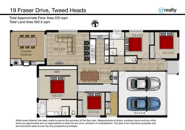 Floorplan of Homely house listing, 19 Fraser Drive, Tweed Heads South NSW 2486