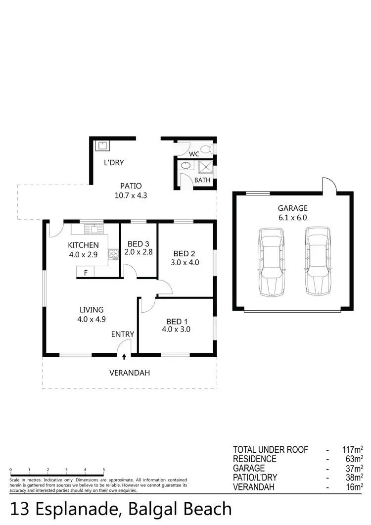 Floorplan of Homely house listing, 13 Esplanade, Balgal Beach QLD 4816