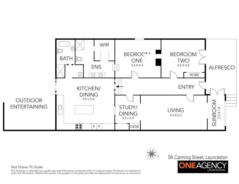 Floorplan of Homely house listing, 5A Canning Street, Launceston TAS 7250