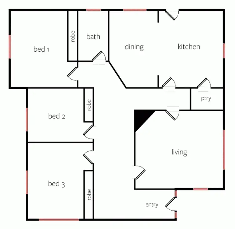 Floorplan of Homely house listing, 6 Malvern Road, Dimboola VIC 3414