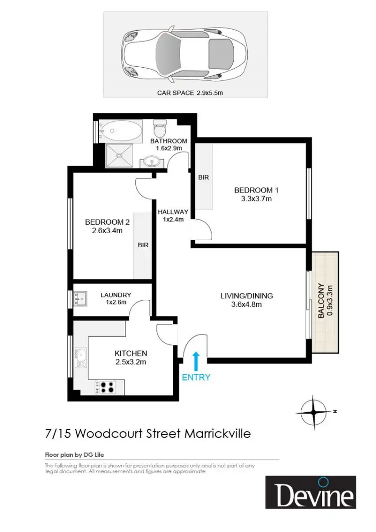 Floorplan of Homely apartment listing, 7/15 Woodcourt Street, Marrickville NSW 2204