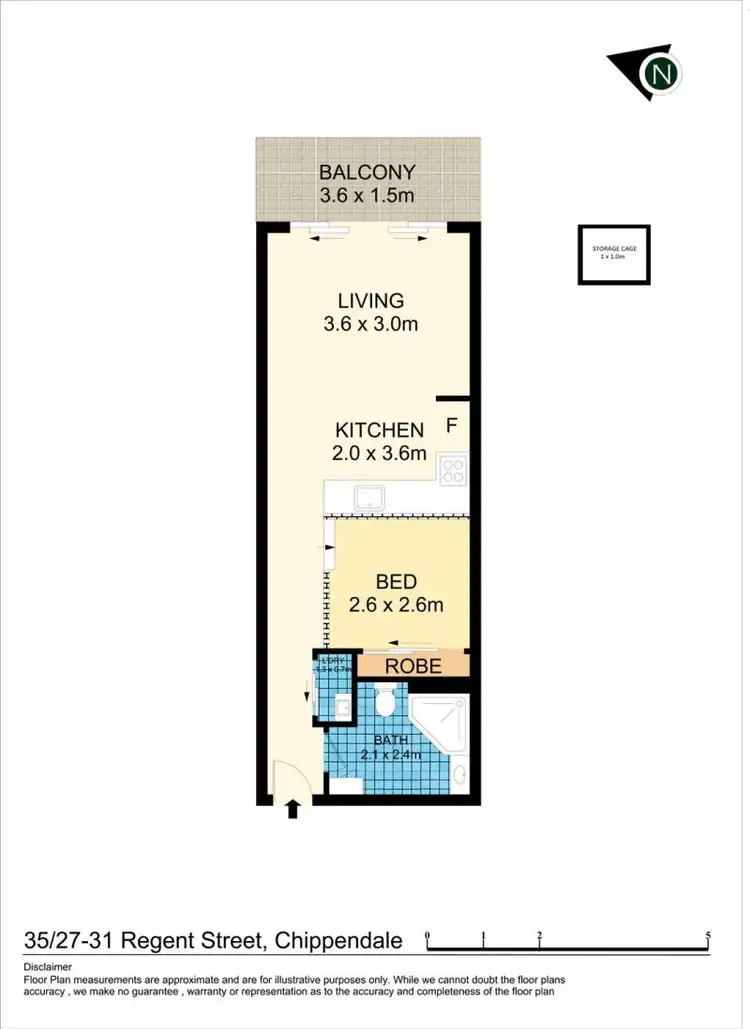 Floorplan of Homely apartment listing, 35/27-31 Regent Street, Chippendale NSW 2008