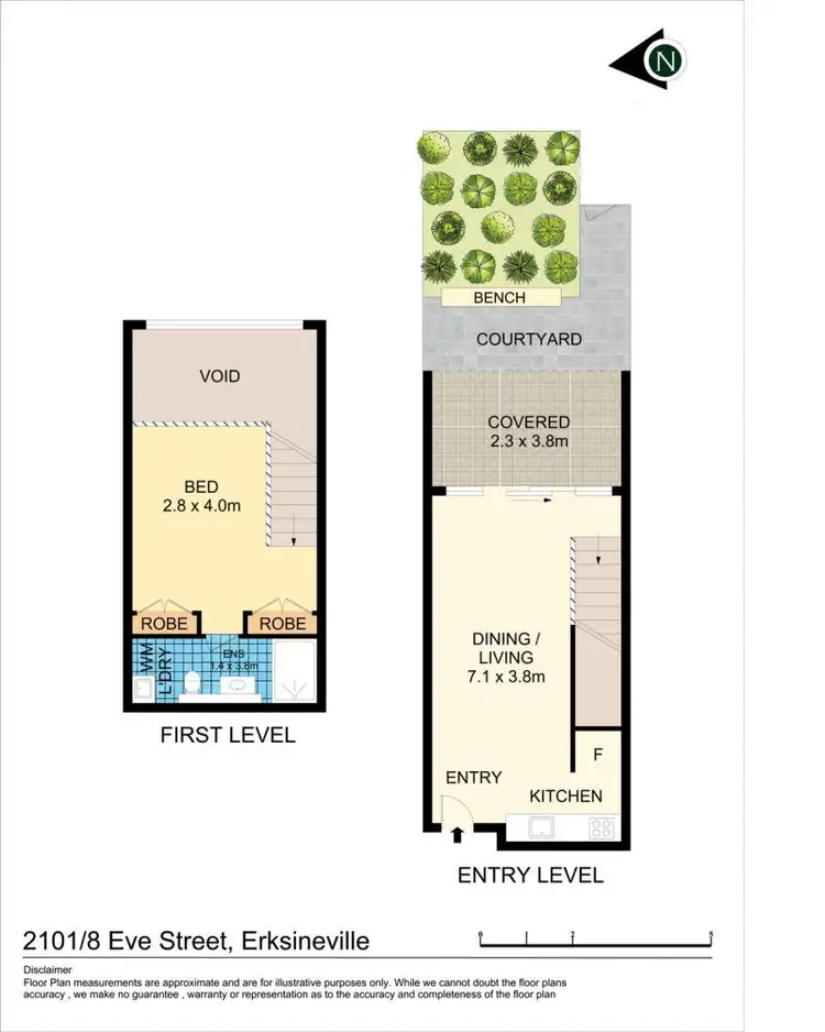 Floorplan of Homely apartment listing, 2101/8 Eve Street, Erskineville NSW 2043