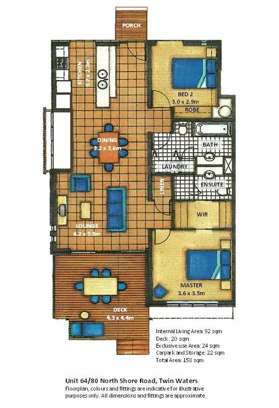 Floorplan of Homely unit listing, 64/80 North Shore Road, Mudjimba QLD 4564