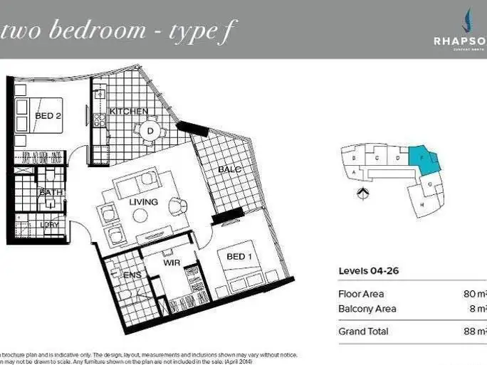 Floorplan of Homely serviced apartment listing, 1905/3440 Surfers Paradise Blvd, Surfers Paradise QLD 4217
