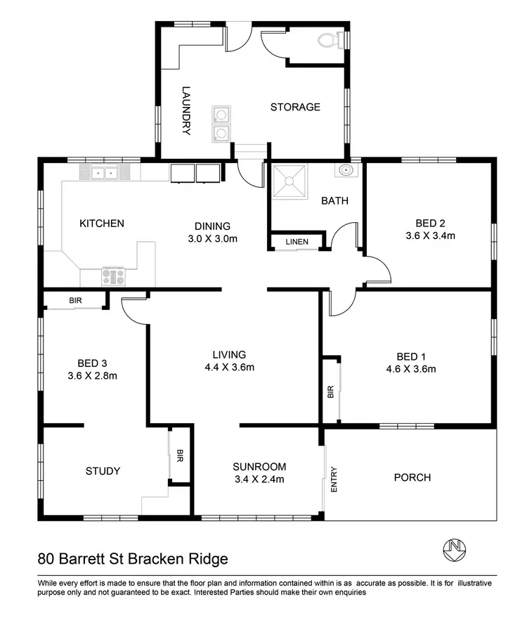 Floorplan of Homely house listing, 80 Barrett St, Bracken Ridge QLD 4017