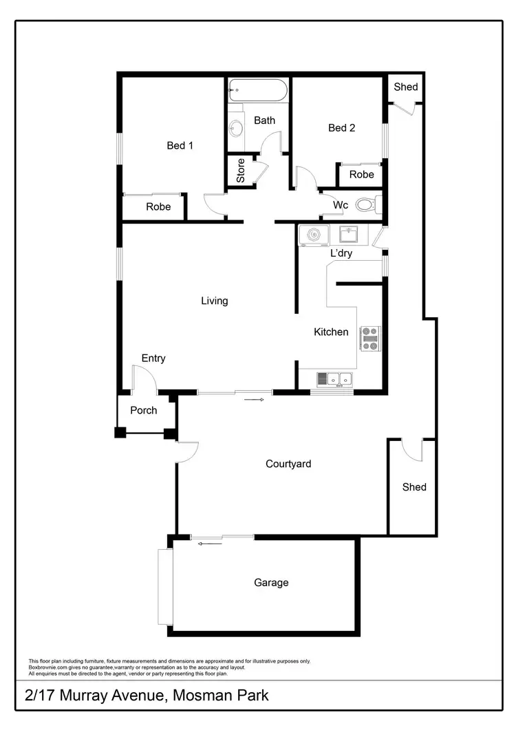 Floorplan of Homely villa listing, 2/17 Murray Avenue, Mosman Park WA 6012