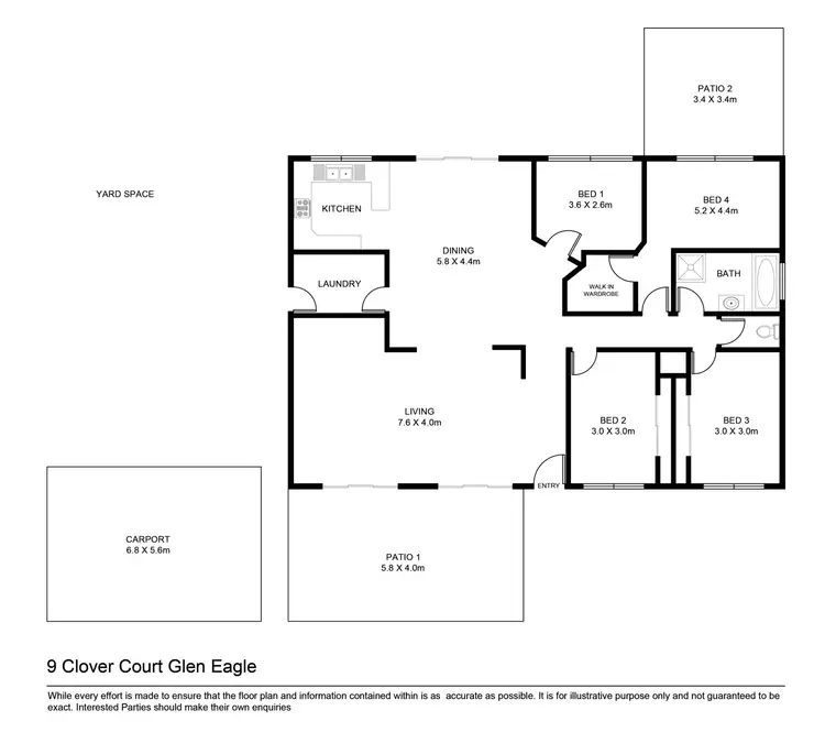 Floorplan of Homely house listing, 9 CLOVER CT, Gleneagle QLD 4285