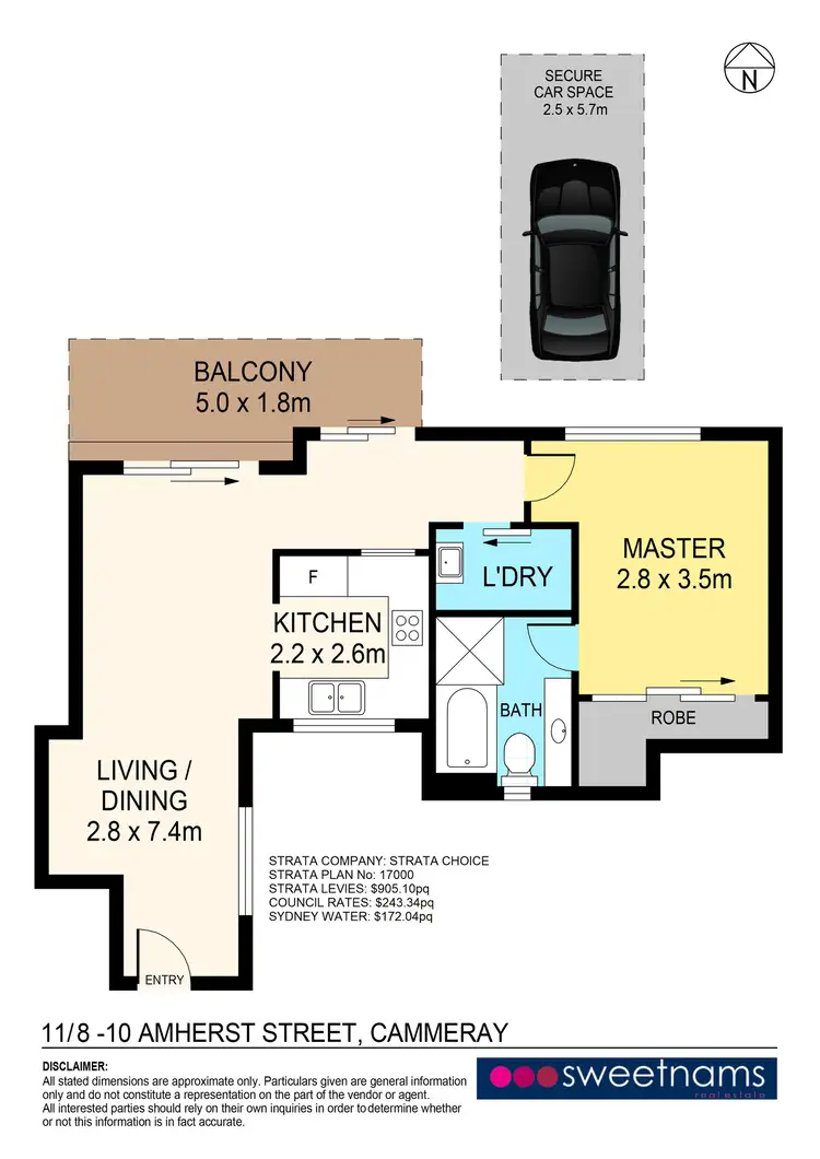 Floorplan of Homely unit listing, 11/8-10 Amherst Street, Cammeray NSW 2062