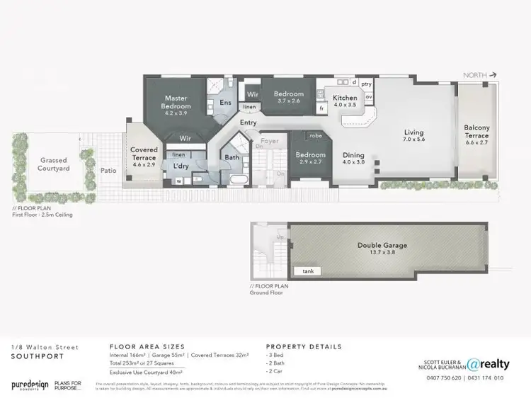 Floorplan of Homely semi-detached listing, 1/8 Walton Street, Southport QLD 4215