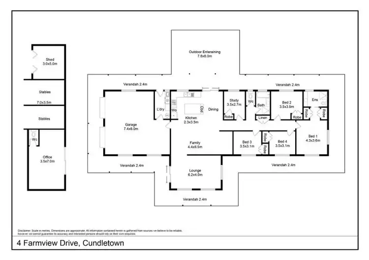 Floorplan of Homely rural property listing, 4 Farmview Dr, Cundletown NSW 2430
