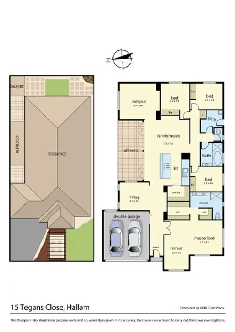 Floorplan of Homely house listing, 15 Tegans Close, Hallam VIC 3803