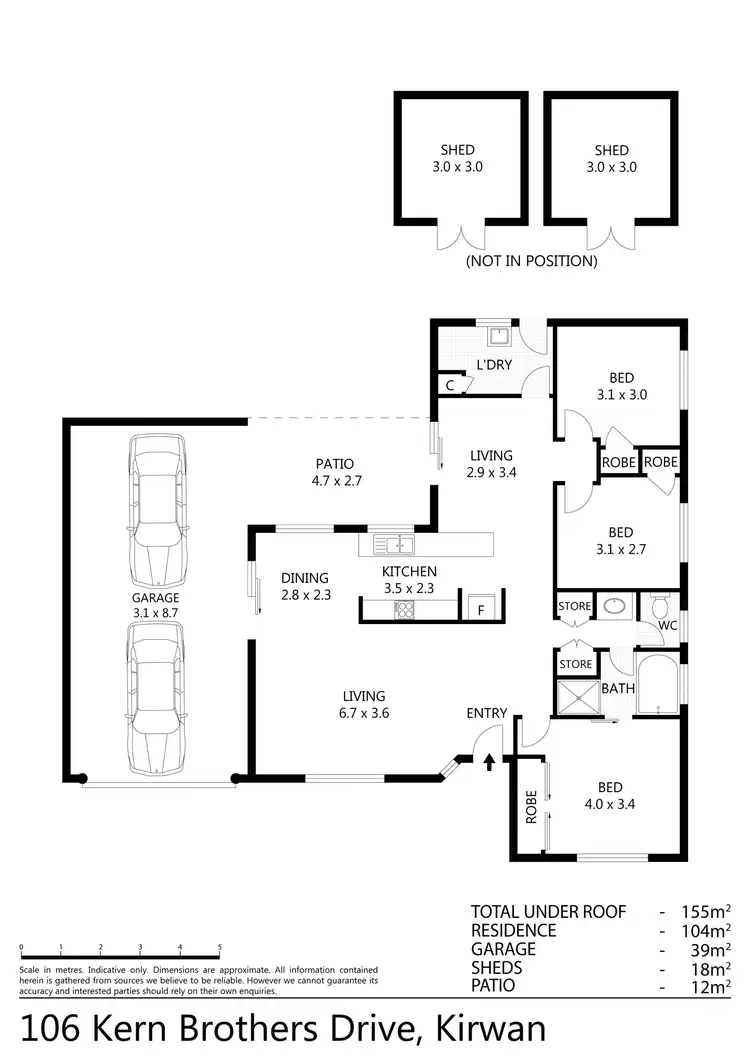 Floorplan of Homely house listing, 106 Kern Brothers, Kirwan QLD 4817