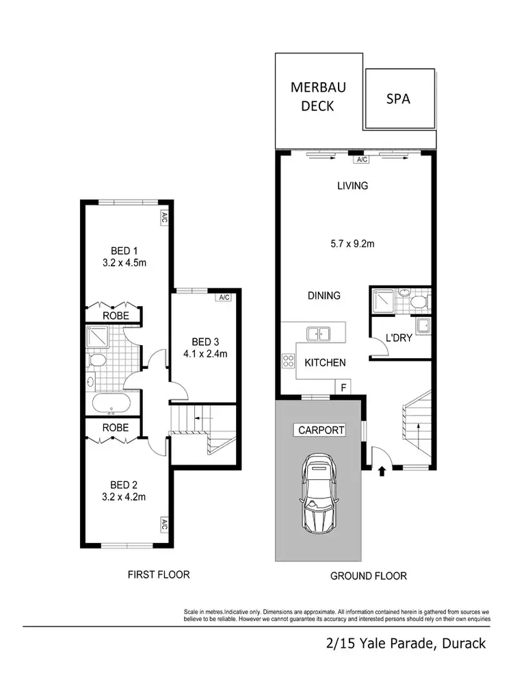 Floorplan of Homely townhouse listing, 2/15 Yale Parade, Durack NT 830