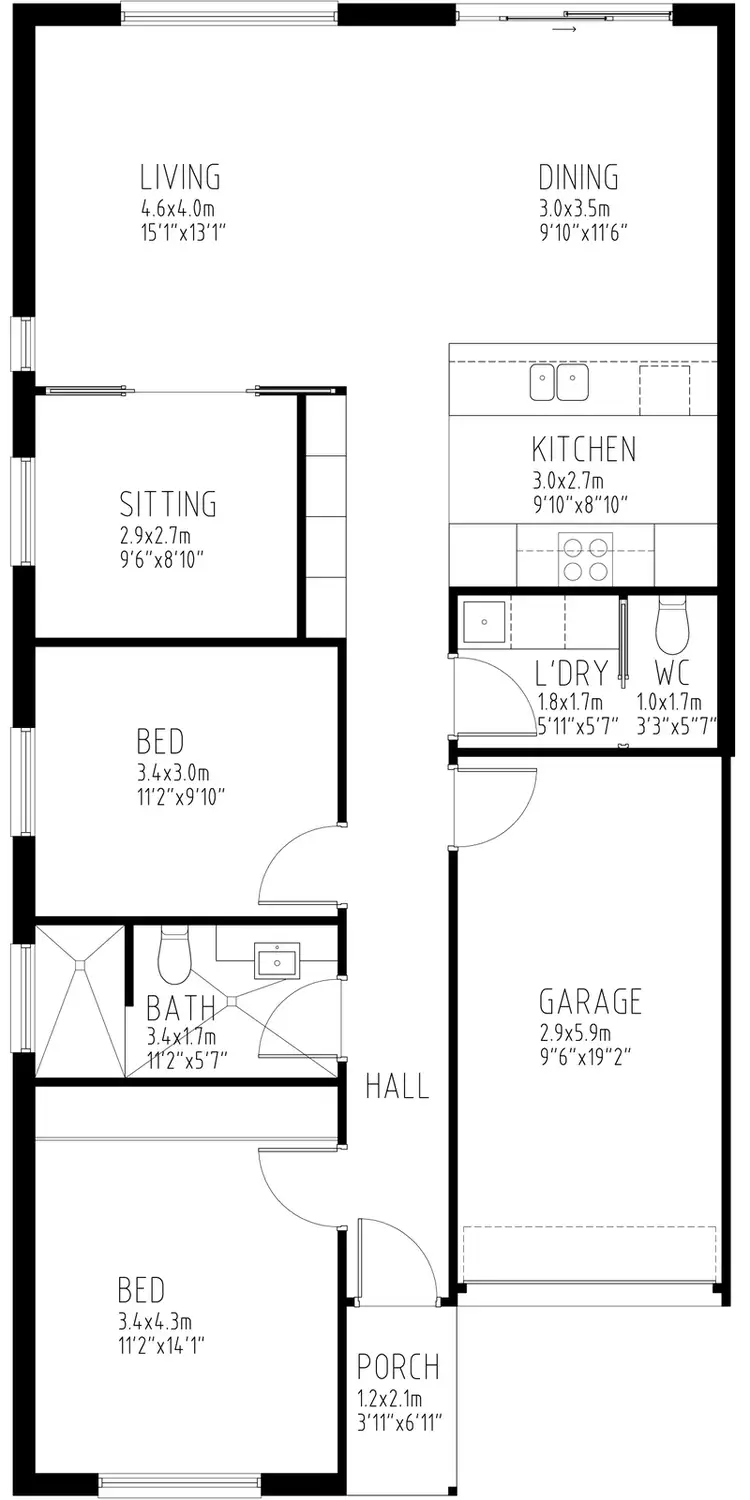 Floorplan of Homely retirement listing, 2 Essington Avenue, Clare SA 5453