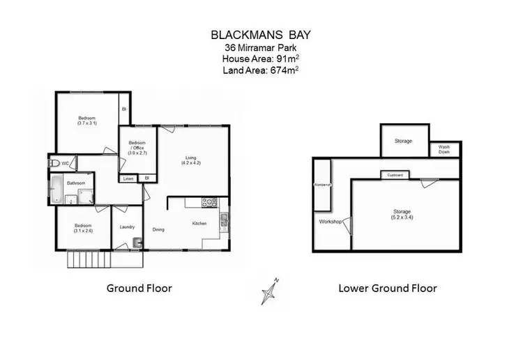 Floorplan of Homely house listing, 36 Mirramar Park, Blackmans Bay TAS 7052