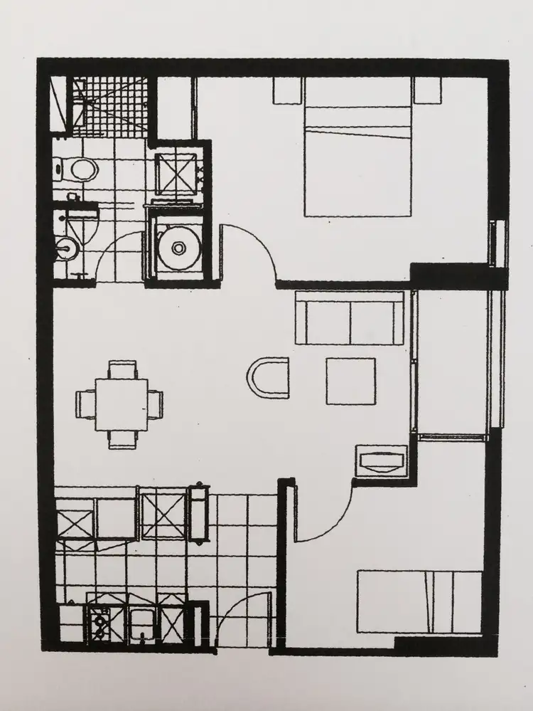 Floorplan of Homely apartment listing, 1208D/604 Swanston Street, Carlton VIC 3053