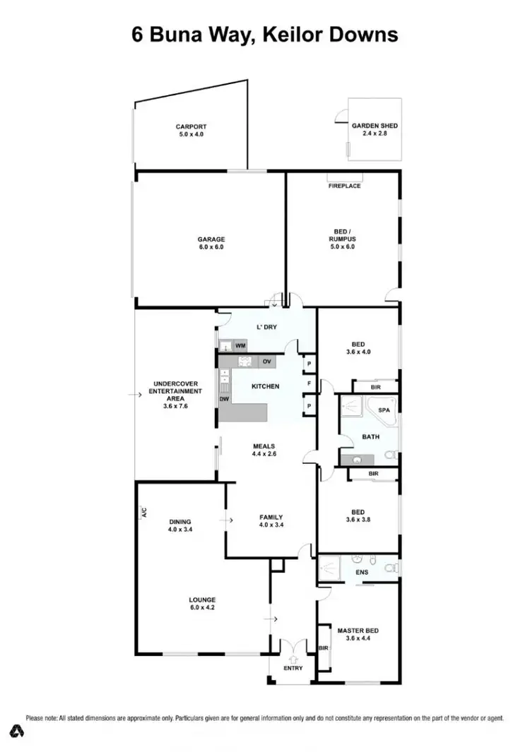 Floorplan of Homely house listing, 6 Buna Way, Keilor Downs VIC 3038