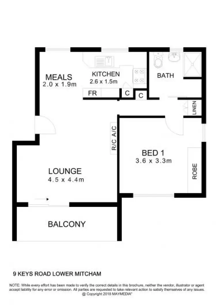 Floorplan of Homely unit listing, 3/9 keys Road, Lower Mitcham SA 5062