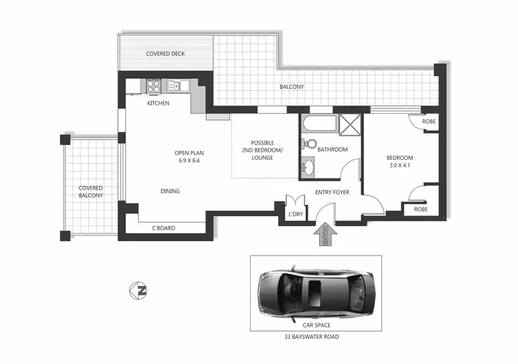 Floorplan of Homely apartment listing, 11/30-32 Kings Cross Road, Potts Point NSW 2011