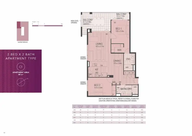Floorplan of Homely apartment listing, 702/5 Harper Terrace, South Perth WA 6151