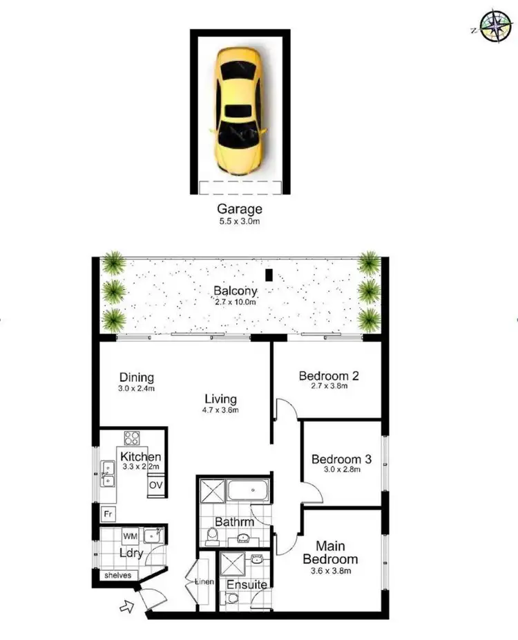 Floorplan of Homely apartment listing, 2/2 Railway Crescent, Jannali NSW 2226
