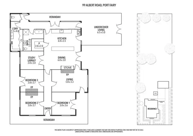 Floorplan of Homely house listing, 99 Albert Road, Port Fairy VIC 3284