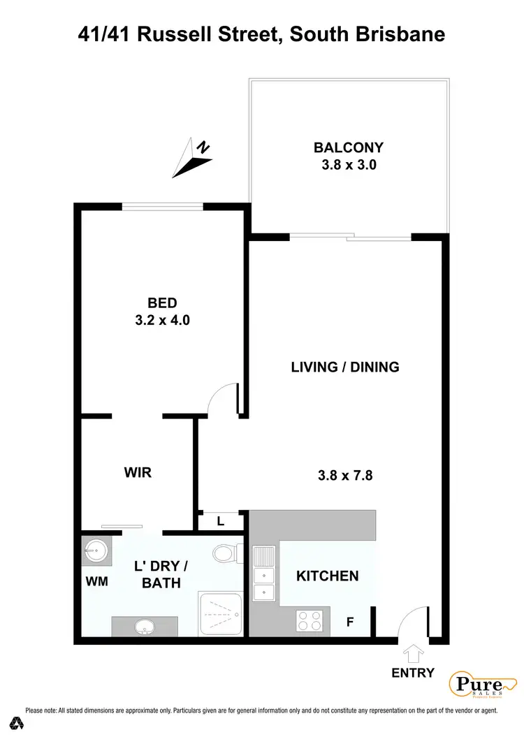Floorplan of Homely unit listing, 41/41 Russell Street, South Brisbane QLD 4101