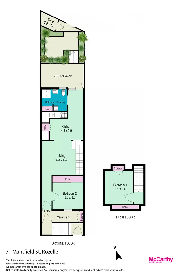 Floorplan of Homely house listing, 71 Mansfield Street, Rozelle NSW 2039