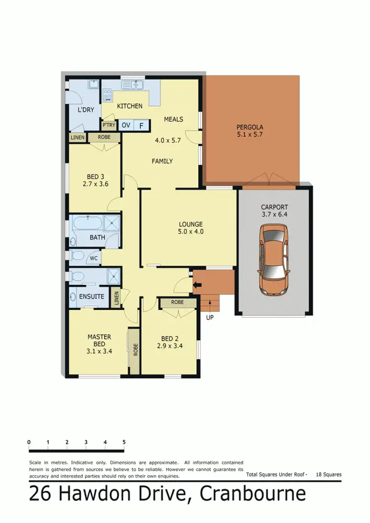 Floorplan of Homely house listing, 26 HAWDON DRIVE, Cranbourne VIC 3977