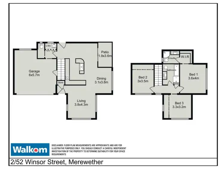 Floorplan of Homely townhouse listing, 2/52 Winsor Street, Merewether NSW 2291