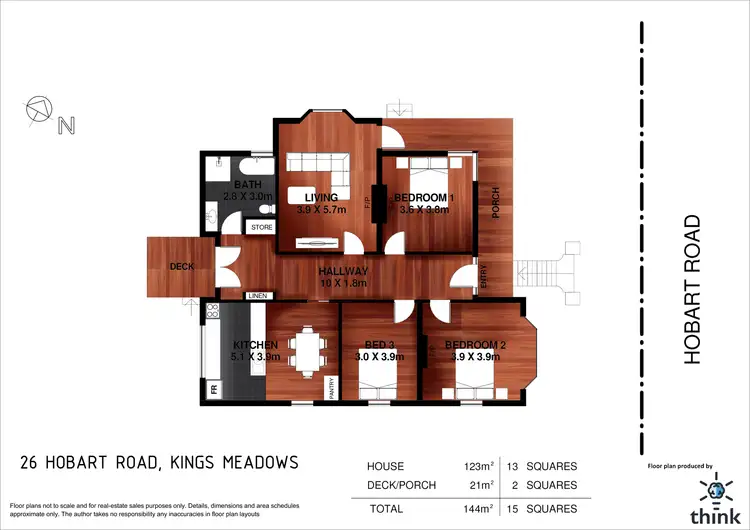 Floorplan of Homely house listing, 26 Hobart Road, Kings Meadows TAS 7249