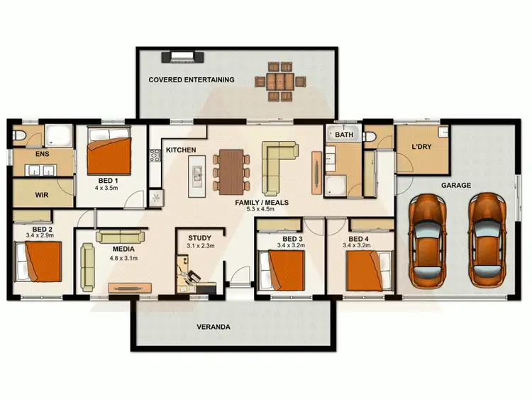 Floorplan of Homely house listing, 9-11 Miley Place, Jimboomba QLD 4280