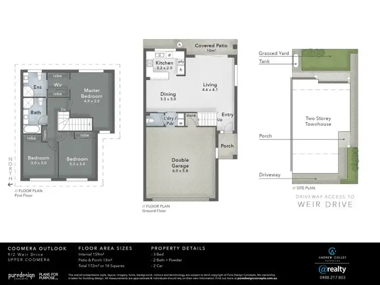 Floorplan of Homely townhouse listing, 9/2 Weir Drive, Upper Coomera QLD 4209