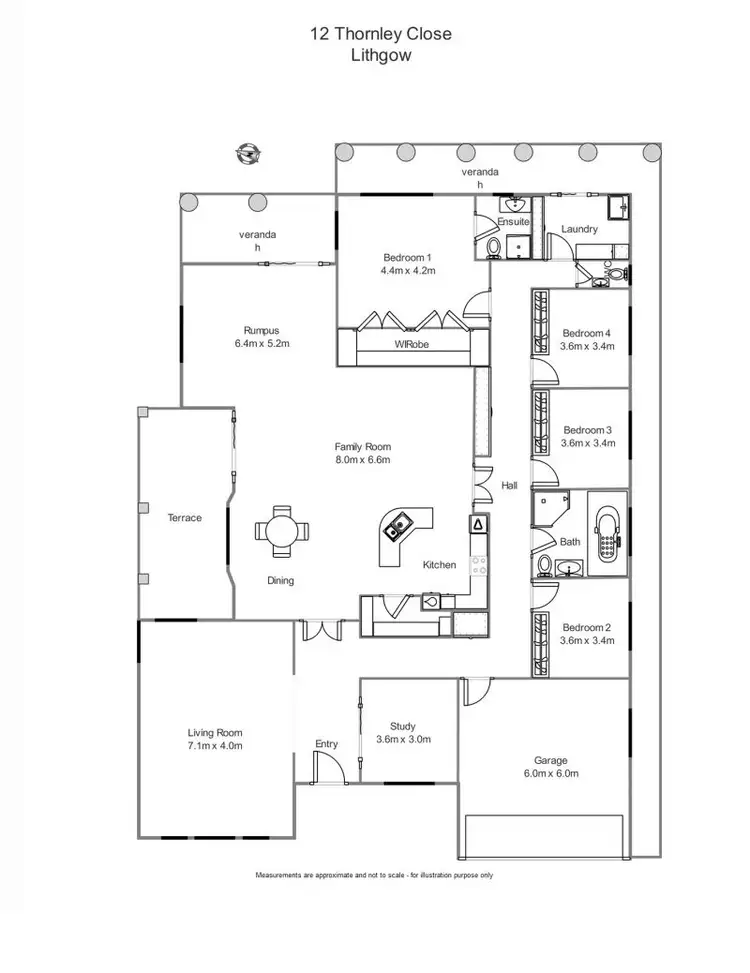 Floorplan of Homely house listing, 12 Thornley Close, Lithgow NSW 2790
