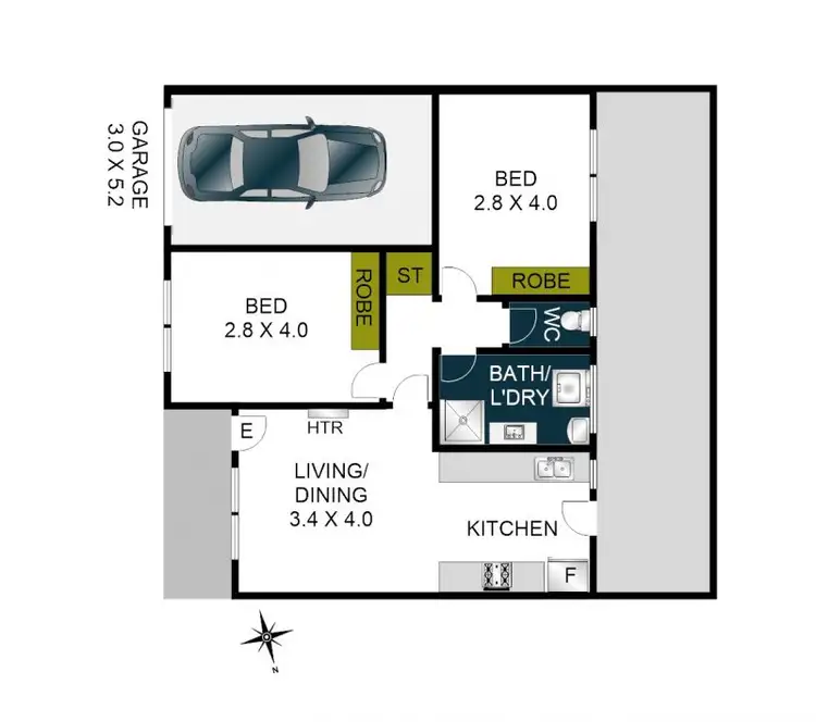 Floorplan of Homely unit listing, 3/17 Lascelles Avenue, Manifold Heights VIC 3218