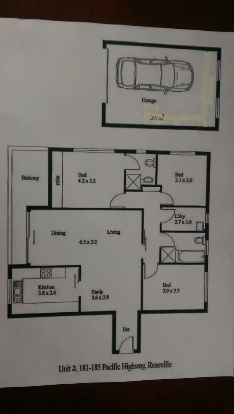 Floorplan of Homely apartment listing, 2/181-185 Pacific Highway, Roseville NSW 2069