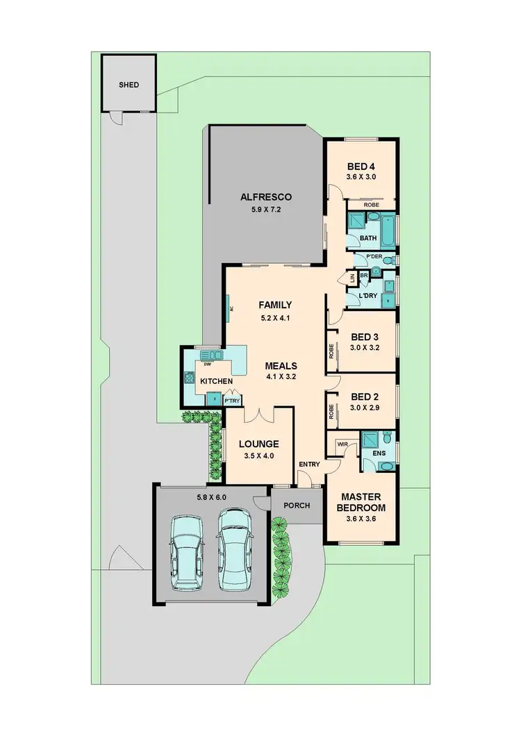 Floorplan of Homely house listing, 7 Grange Drive, Broadford VIC 3658