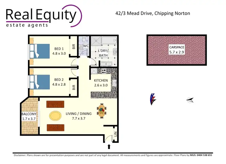 Floorplan of Homely unit listing, 42/3 Mead Drive, Chipping Norton NSW 2170