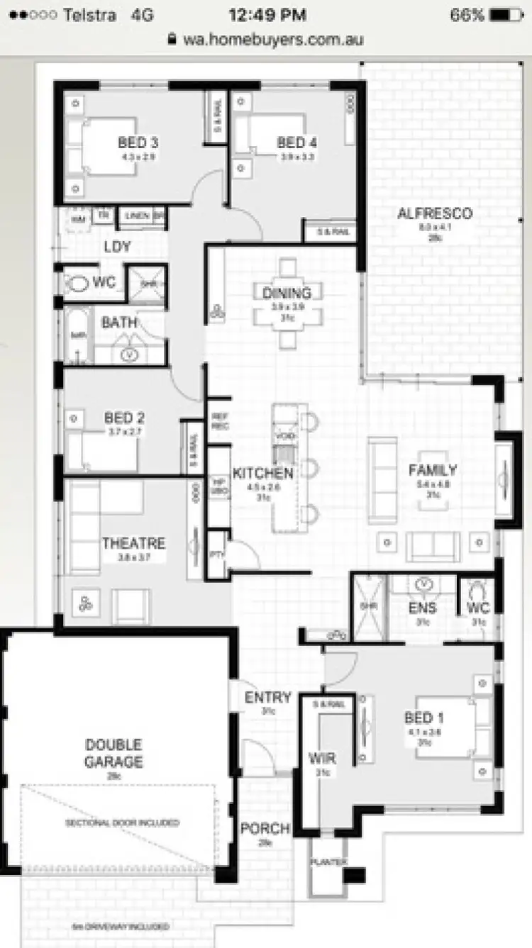 Floorplan of Homely house listing, 16 Milky Way Link, Australind WA 6233