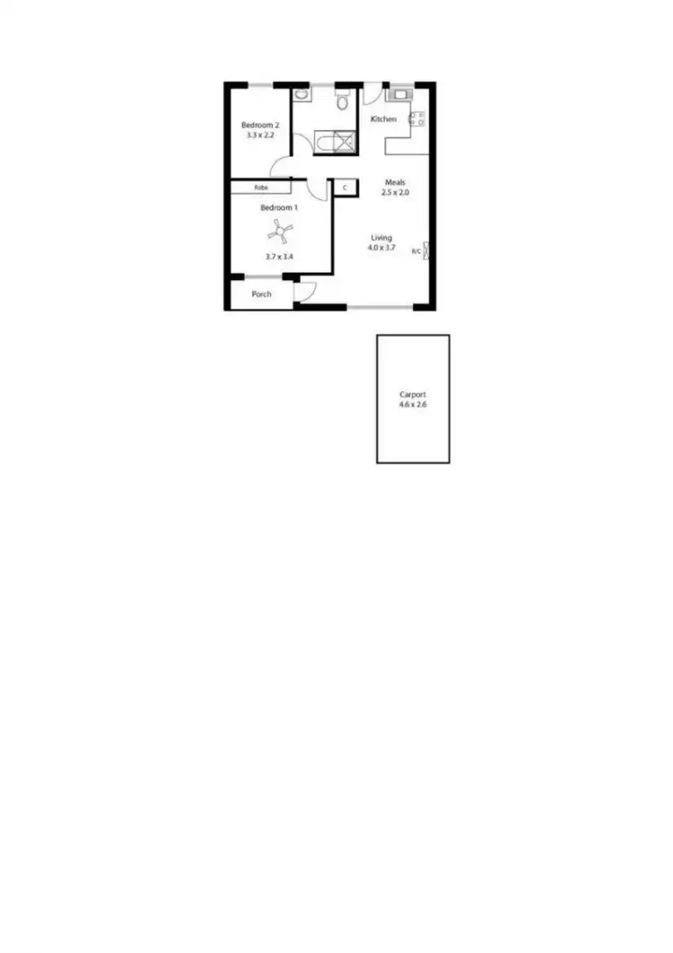 Floorplan of Homely unit listing, 3/35 Deloraine Road, Edwardstown SA 5039