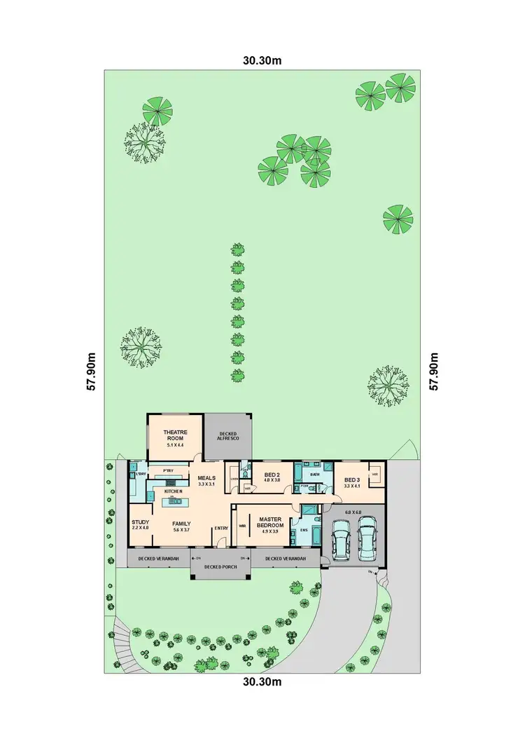 Floorplan of Homely house listing, 4 LAKE VIEW DRIVE, Broadford VIC 3658