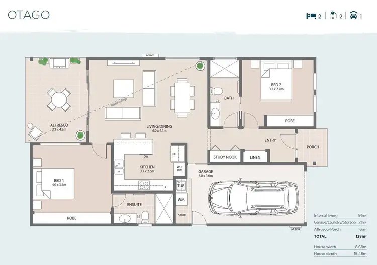 Floorplan of Homely retirement listing, 18/11 McIntosh Crescent, Woolgoolga NSW 2456