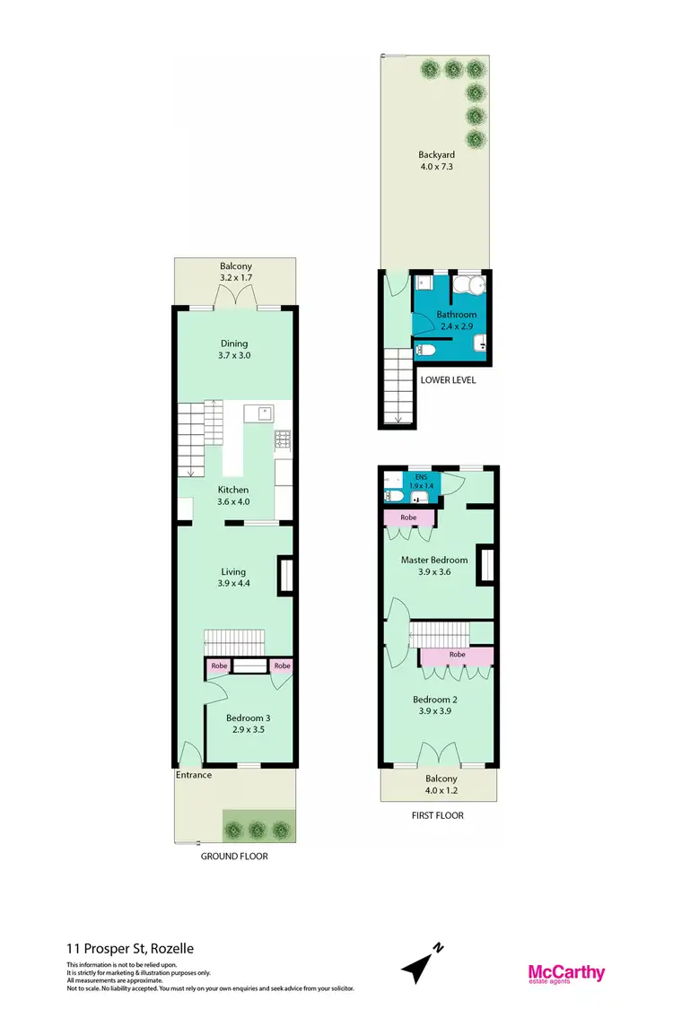 Floorplan of Homely house listing, 11 Prosper Street, Rozelle NSW 2039