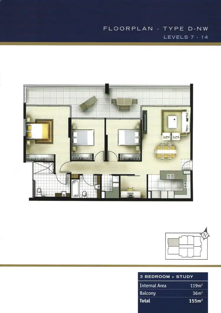 Floorplan of Homely apartment listing, 1102/34 Scarborough Street, Southport QLD 4215