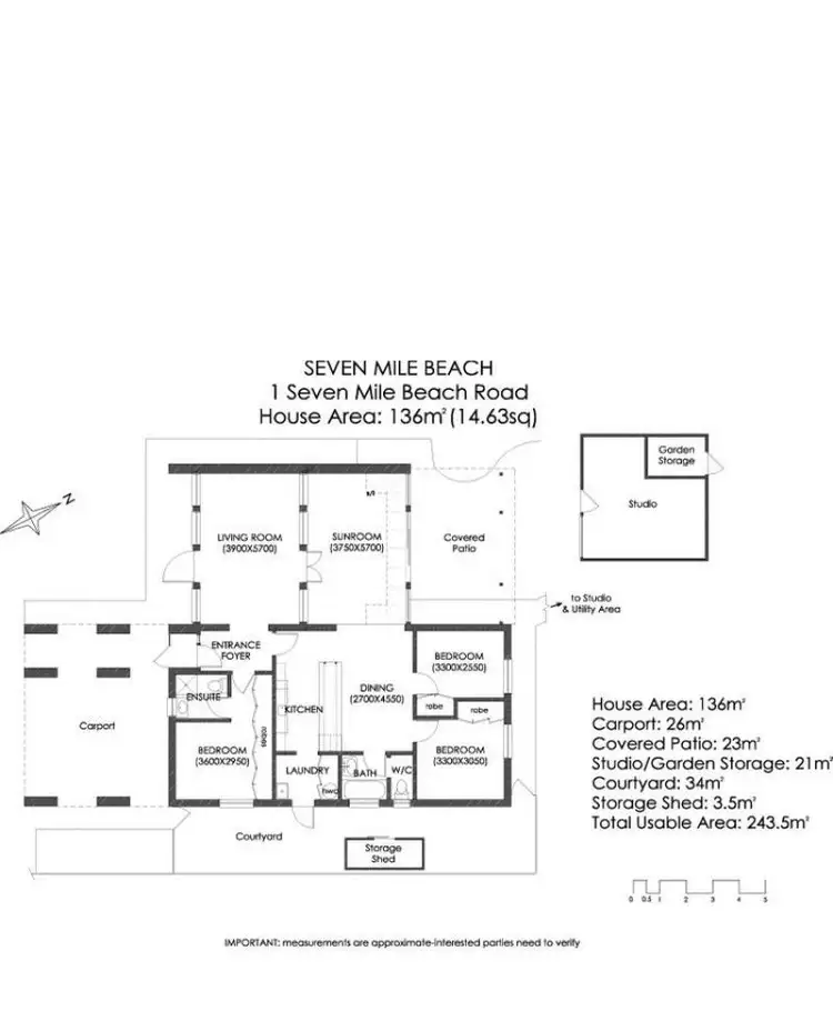 Floorplan of Homely house listing, 1 Seven Mile Beach Rd, Seven Mile Beach TAS 7170