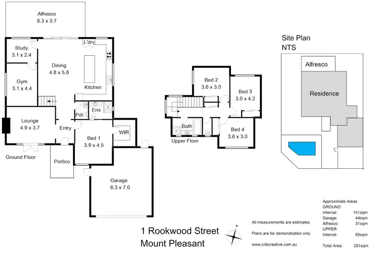 Floorplan of Homely house listing, 1 Rookwood Street, Mount Pleasant WA 6153