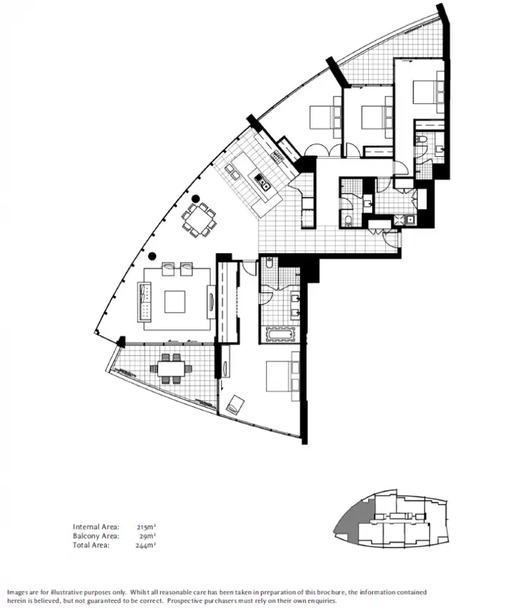 Floorplan of Homely apartment listing, 1805/96 Bow River Crescent, Burswood WA 6100